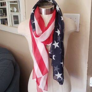 Large rectangle American Flag Scarf